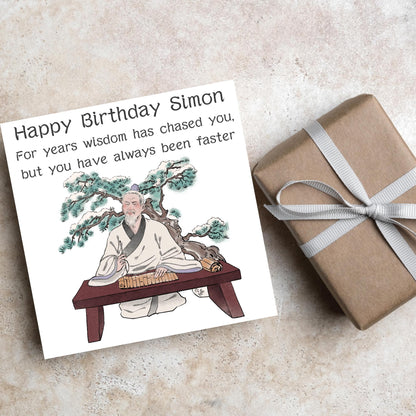 Personalised Birthday Card, Chinese Wisdom Card, Funny Card, Name Birthday Card, 50th Birthday Card, 60th Birthday Card