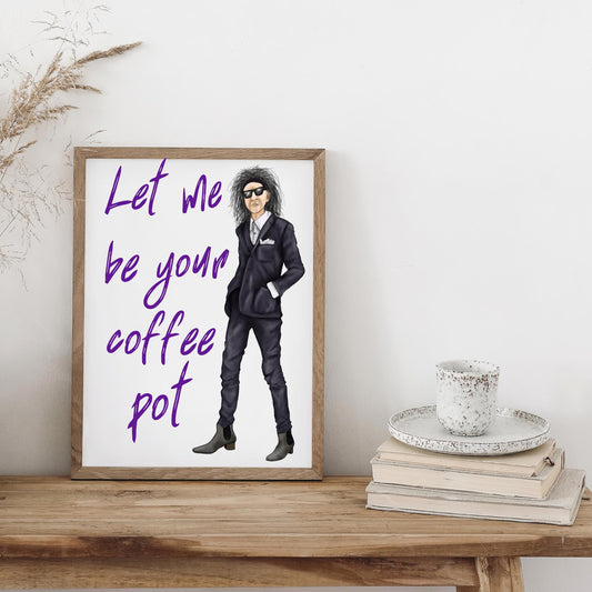 John Cooper Clarke Poster, A4 Print, High Quality Wall Art, Punk Poetry, Let Me Be Your Coffee Pot, Poetry Print, Wedding Gift, Home Decor