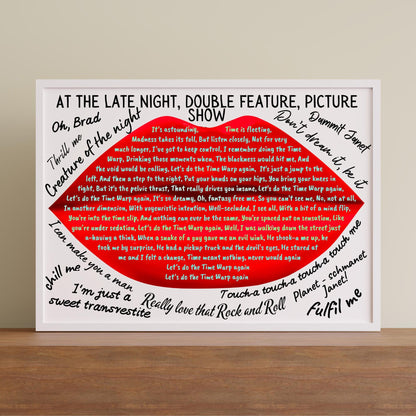Rocky Horror Picture Show Wall Art, A4 Print, High Quality Poster, Time Warp Lyrics, Movie Quotes, Gothic Decor, Rock Decor, Theatre Art