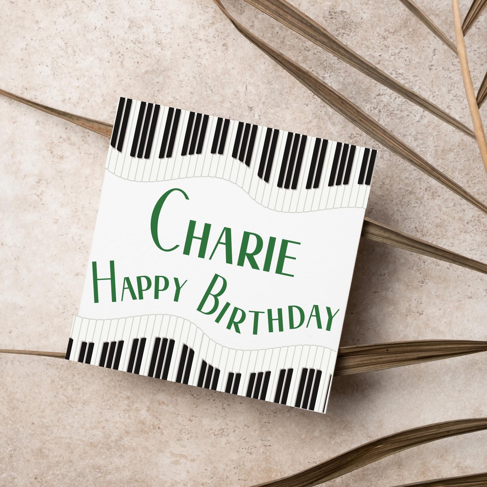 Personalised Piano Birthday Card, Happy Birthday, Card for Musician, Card for Him, Card for Her, Keyboard Birthday Card, Pianist Card