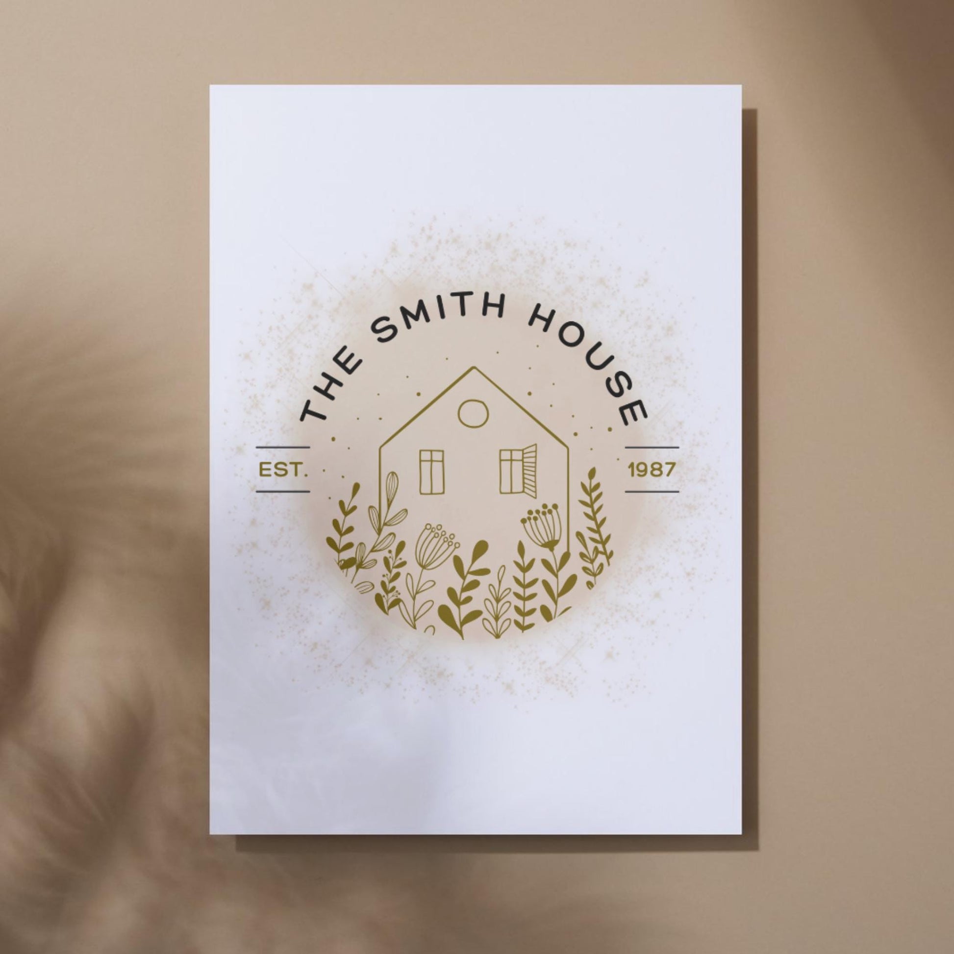 Personalised Home Poster, Family Name Wall Art, Simple Design, Minimalist Wall Art, Welcome Home, A4 Print, Choice of Colours, Custom Print