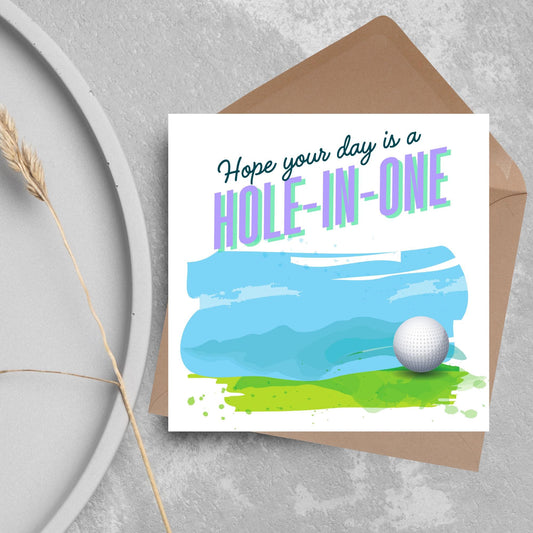 Golf Birthday Card, Birthday Card for Golfer, Golfing Card, Golf Card, Golf Club, Golf Tee, Golf Player, Card for Dad, Card for Grandad