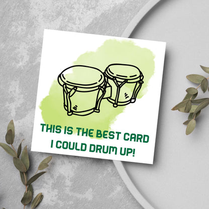 Bongo Birthday Card, Drums Birthday Card, Drummer Birthday Card, Musician Birthday Card, Happy Birthday Card, Card for Son, Card For Friend
