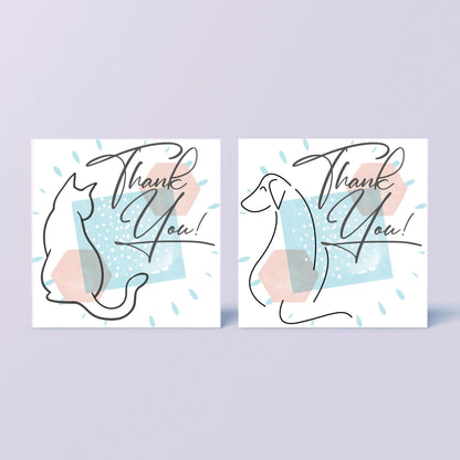 Thank You Card for Pet Sitting, Card For Pet Sitter, Thanks for Looking After Dog, Thanks for Looking After Cat, Thankyou Dog Walking
