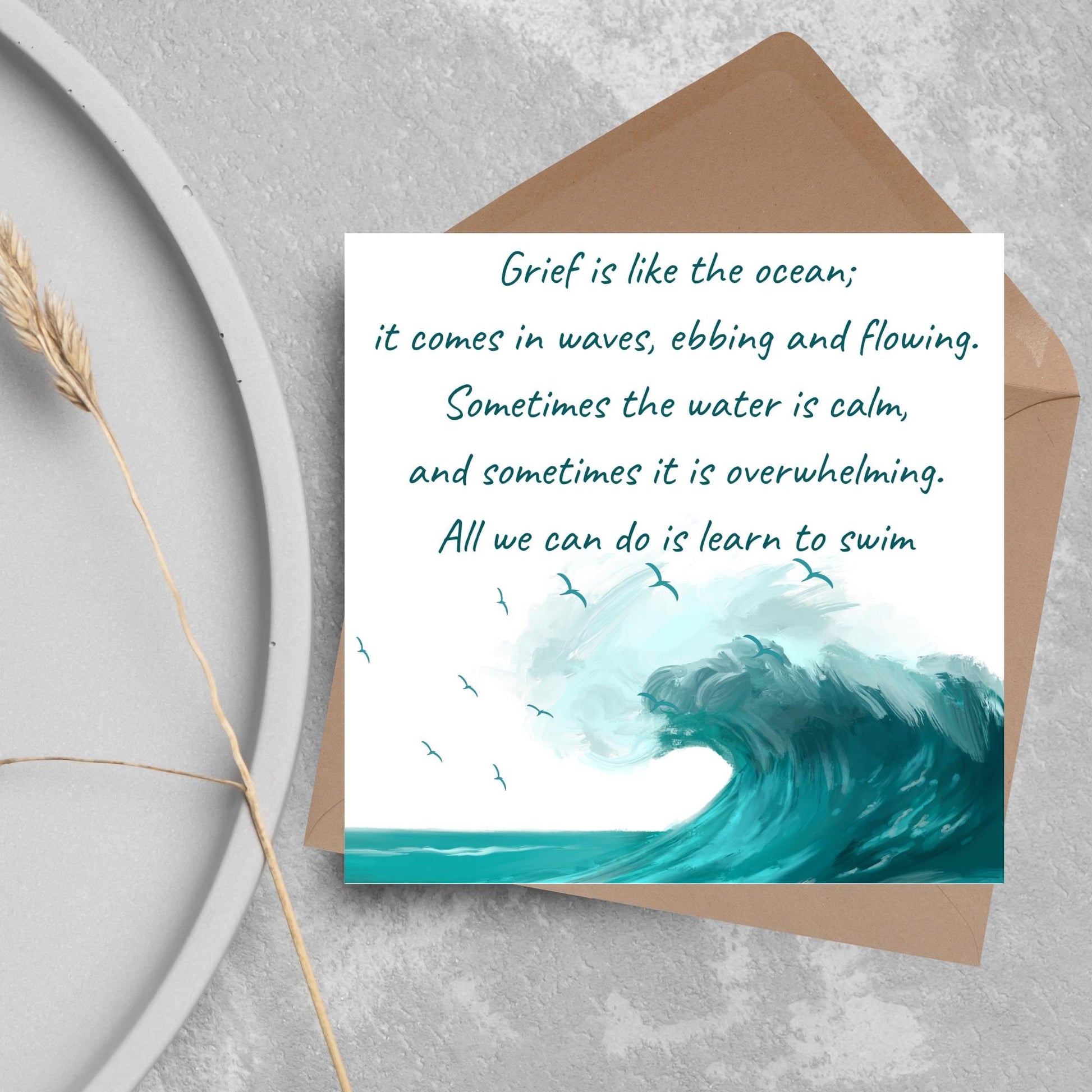 Sorry for Your Loss Card, Bereavement Card, Sympathy Card, Card for Loss, Grief Card, Grieving Quote Card, Loss of Parent, Thinking Of You