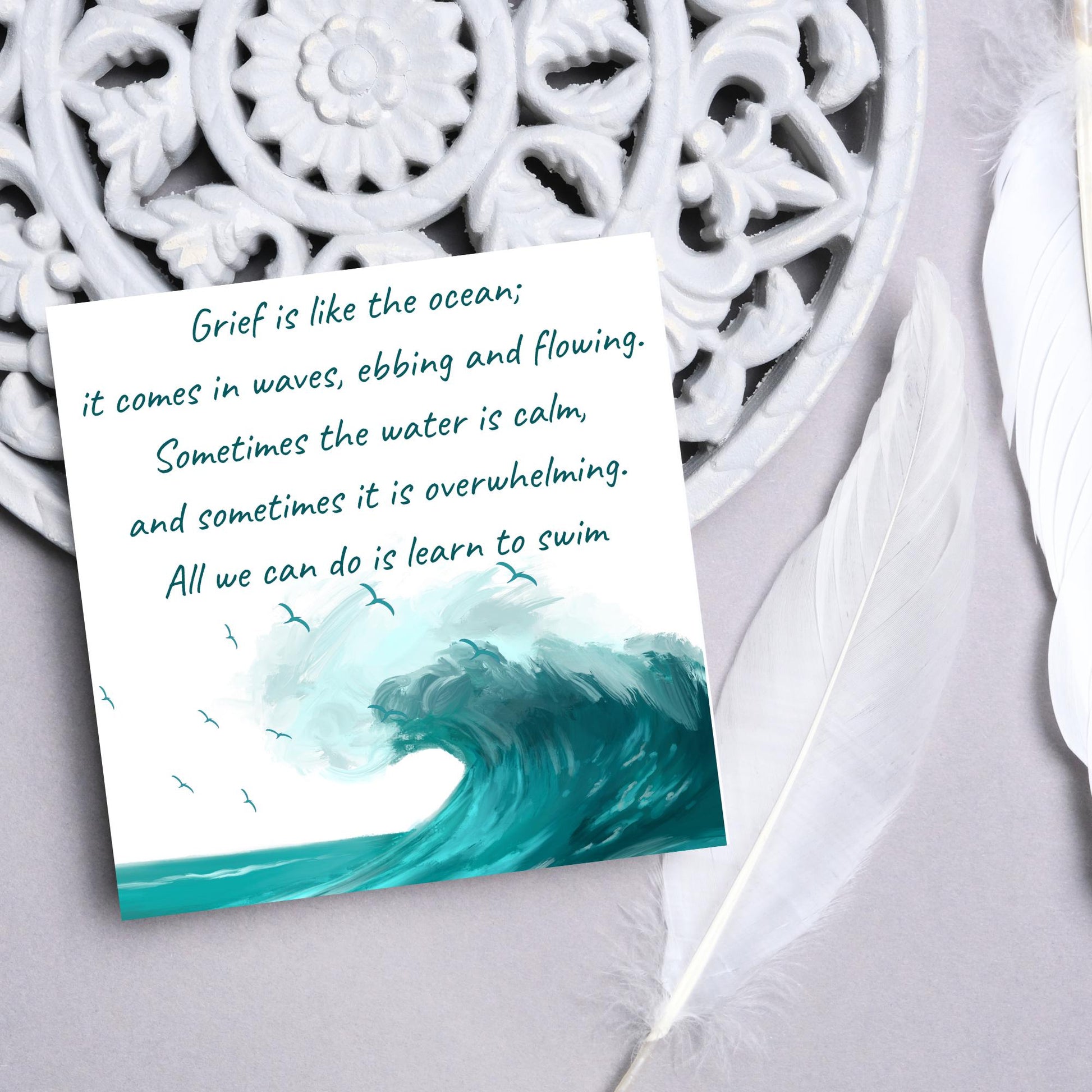 Sorry for Your Loss Card, Bereavement Card, Sympathy Card, Card for Loss, Grief Card, Grieving Quote Card, Loss of Parent, Thinking Of You