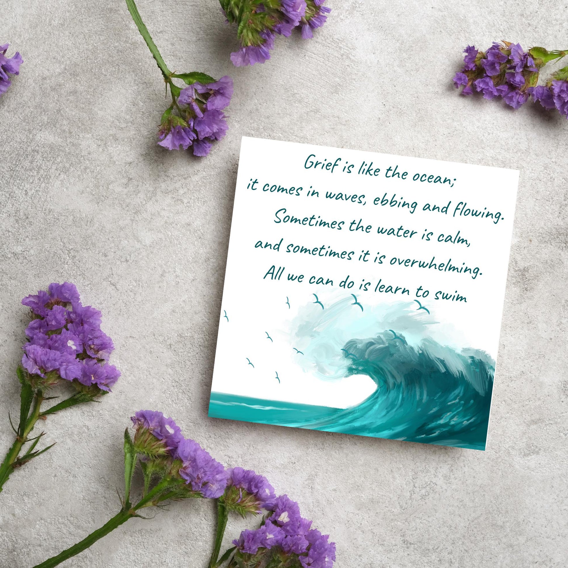 Sorry for Your Loss Card, Bereavement Card, Sympathy Card, Card for Loss, Grief Card, Grieving Quote Card, Loss of Parent, Thinking Of You