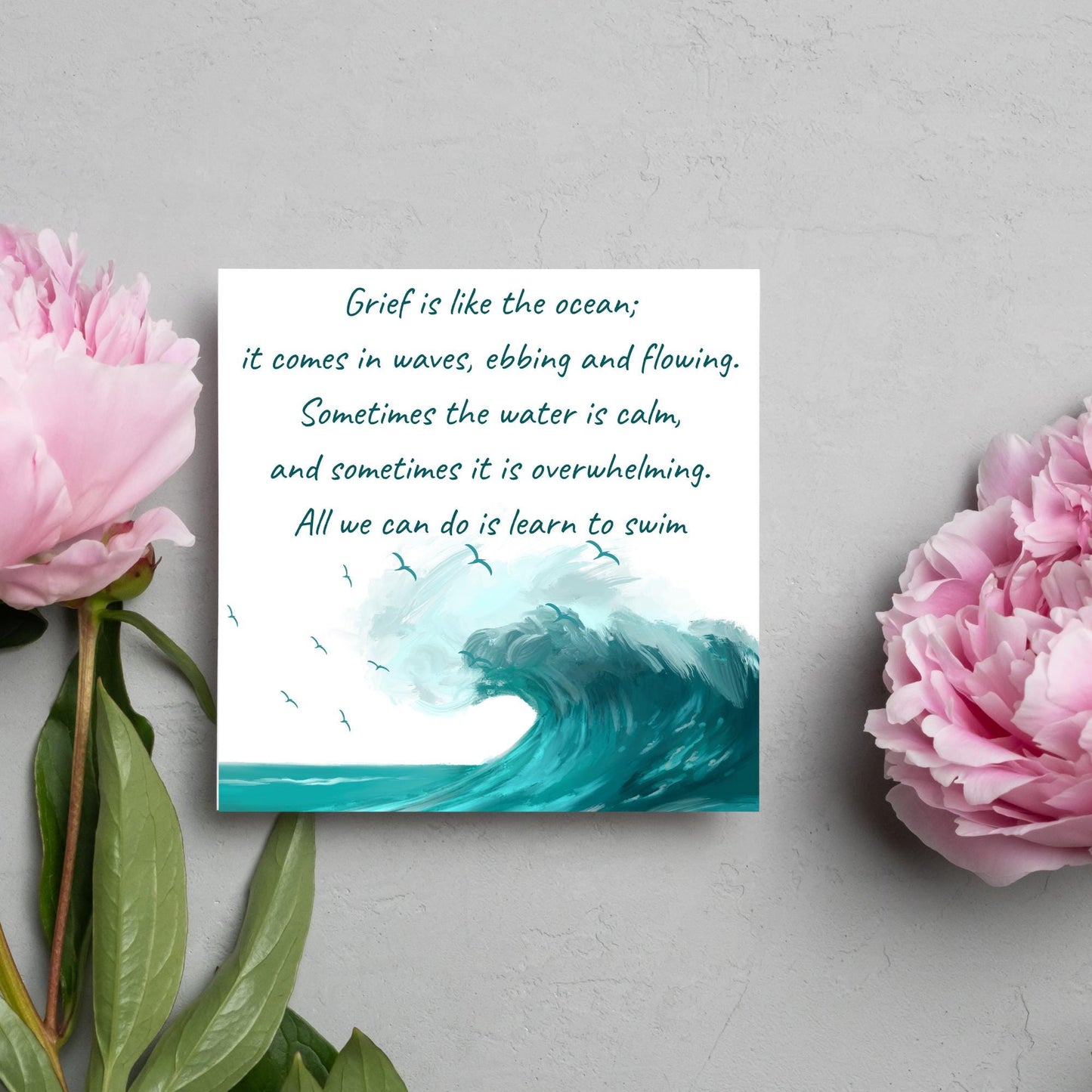 Sorry for Your Loss Card, Bereavement Card, Sympathy Card, Card for Loss, Grief Card, Grieving Quote Card, Loss of Parent, Thinking Of You