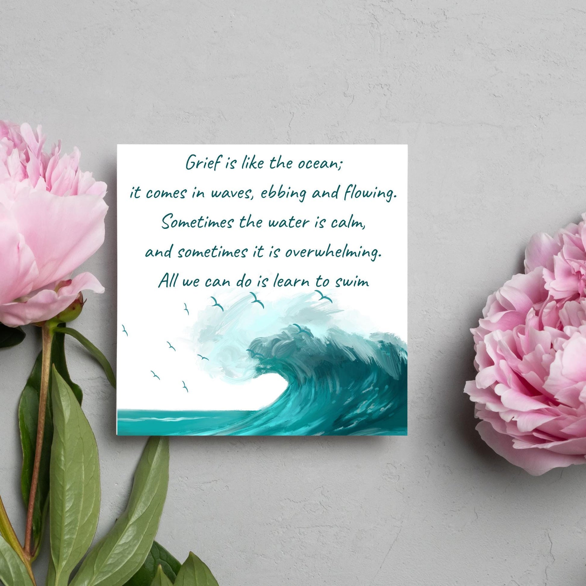 Sorry for Your Loss Card, Bereavement Card, Sympathy Card, Card for Loss, Grief Card, Grieving Quote Card, Loss of Parent, Thinking Of You