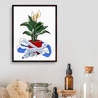 Hot Fuzz Wall Art, A4 Print, High Quality Poster, Edgar Wright Movies, Cornetto Trilogy Poster, Nick Frost, Peace Lily, The Greater Good
