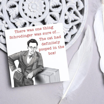 Psychology Birthday Card, Funny Philosophy Card, Schrodinger Card, Classic Joke Card, Funny Card for Psychologist, Schrodingers Cat