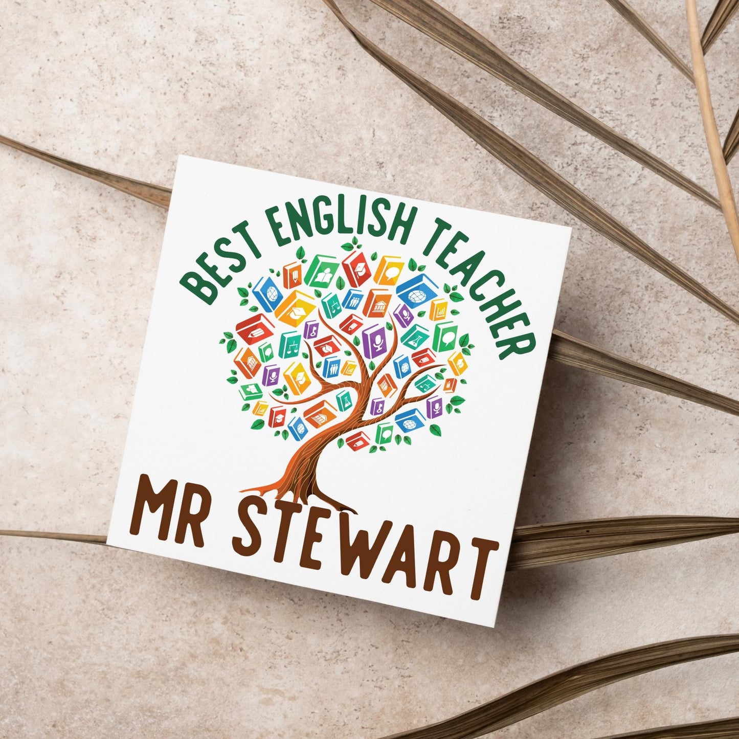 Personalised Thank You Teacher Card, End of Year School Card, Thanks Teacher, School Teacher Card, Teaching Card, Teacher Appreciation