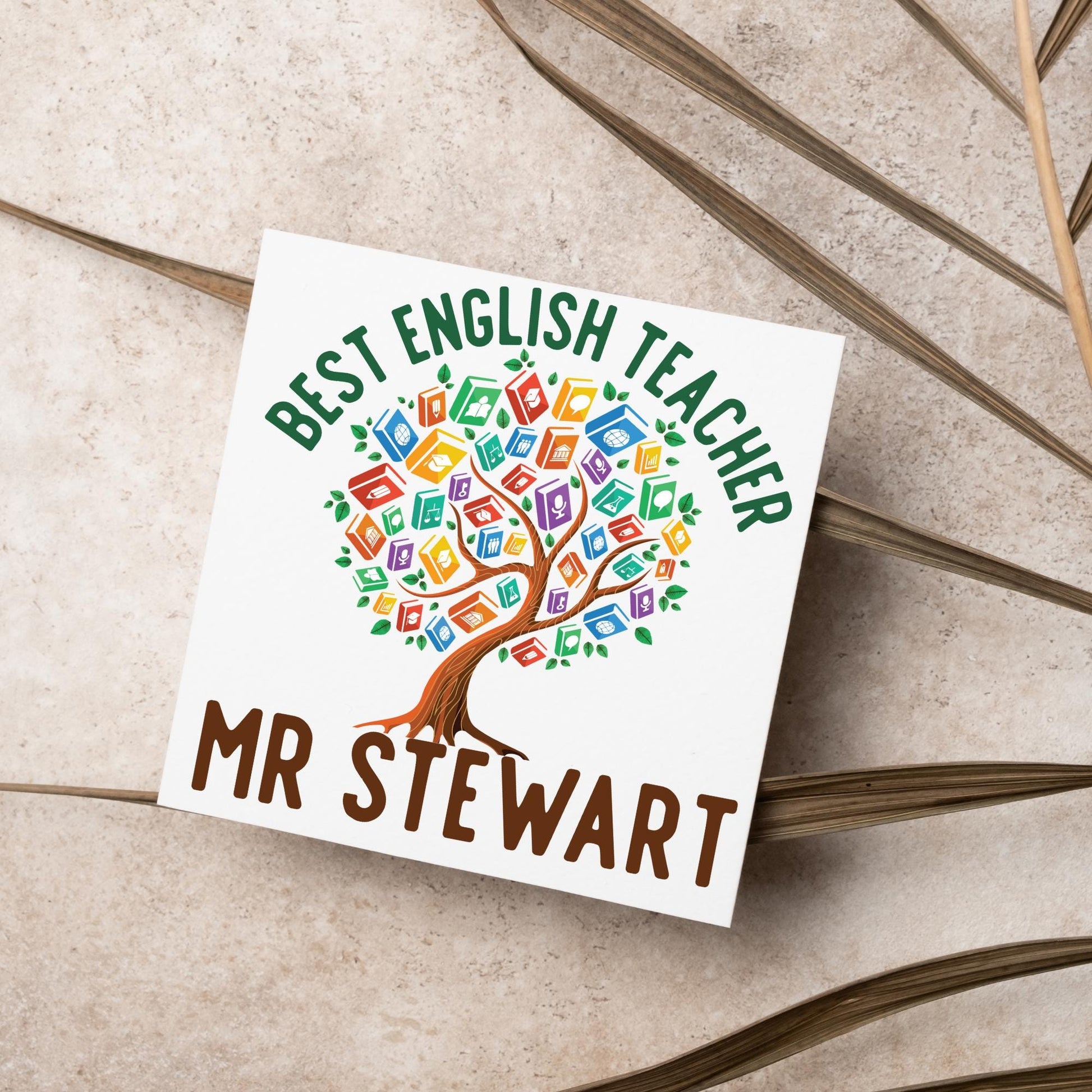 Personalised Thank You Teacher Card, End of Year School Card, Thanks Teacher, School Teacher Card, Teaching Card, Teacher Appreciation