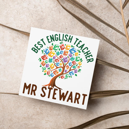 Personalised Thank You Teacher Card, End of Year School Card, Thanks Teacher, School Teacher Card, Teaching Card, Teacher Appreciation