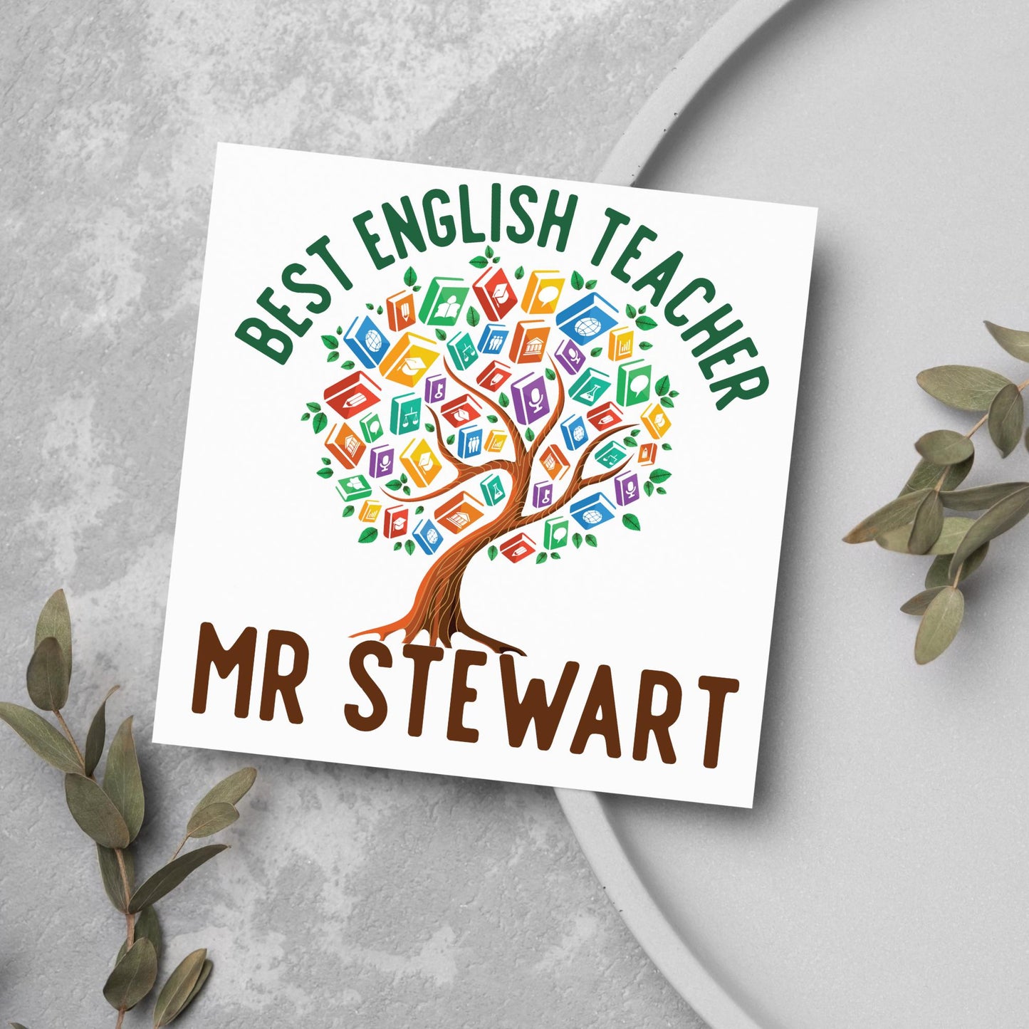 Personalised Thank You Teacher Card, End of Year School Card, Thanks Teacher, School Teacher Card, Teaching Card, Teacher Appreciation