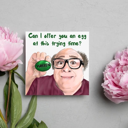 Personalised Always Sunny in Philadelphia Card, Frank Reynolds, Egg, Always Sunny Funny Birthday Card, TV Show Funny Card for Friend