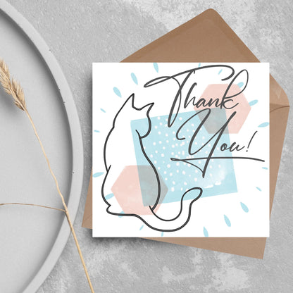 Thank You Card for Pet Sitting, Card For Pet Sitter, Thanks for Looking After Dog, Thanks for Looking After Cat, Thankyou Dog Walking