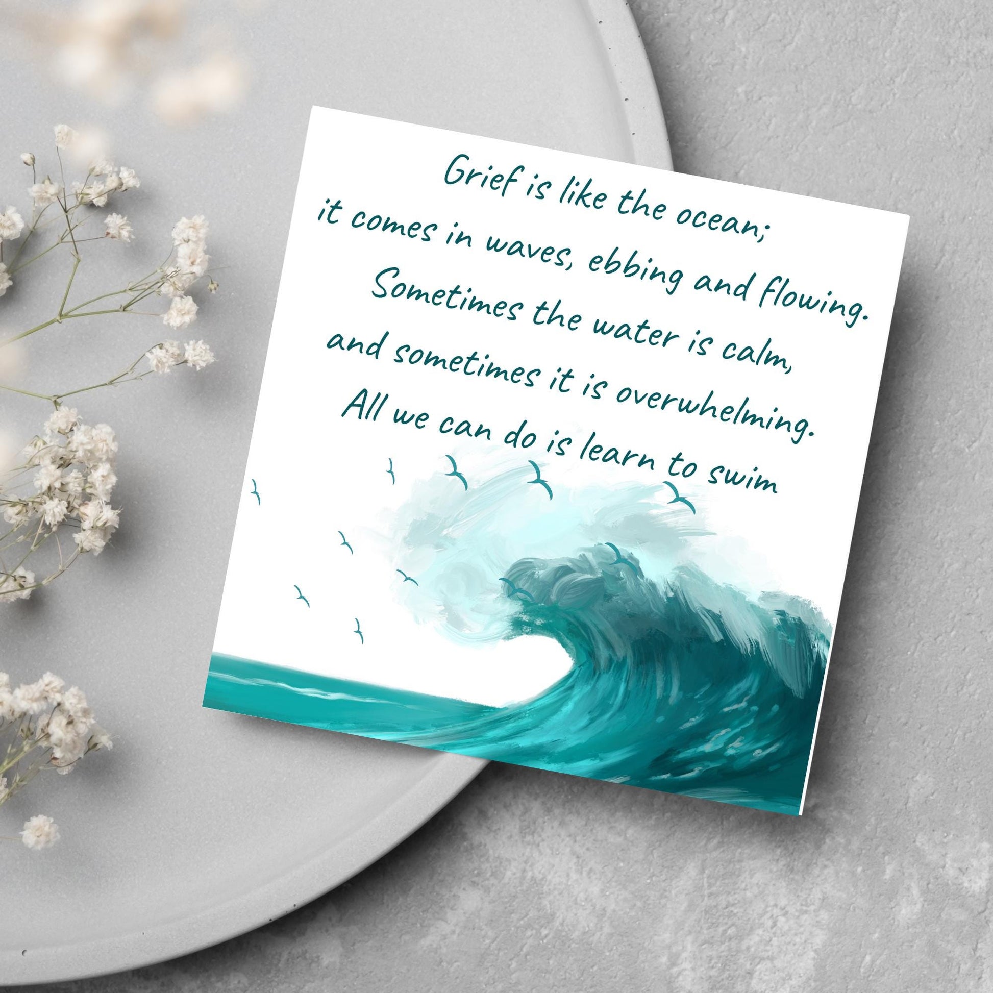 Sorry for Your Loss Card, Bereavement Card, Sympathy Card, Card for Loss, Grief Card, Grieving Quote Card, Loss of Parent, Thinking Of You