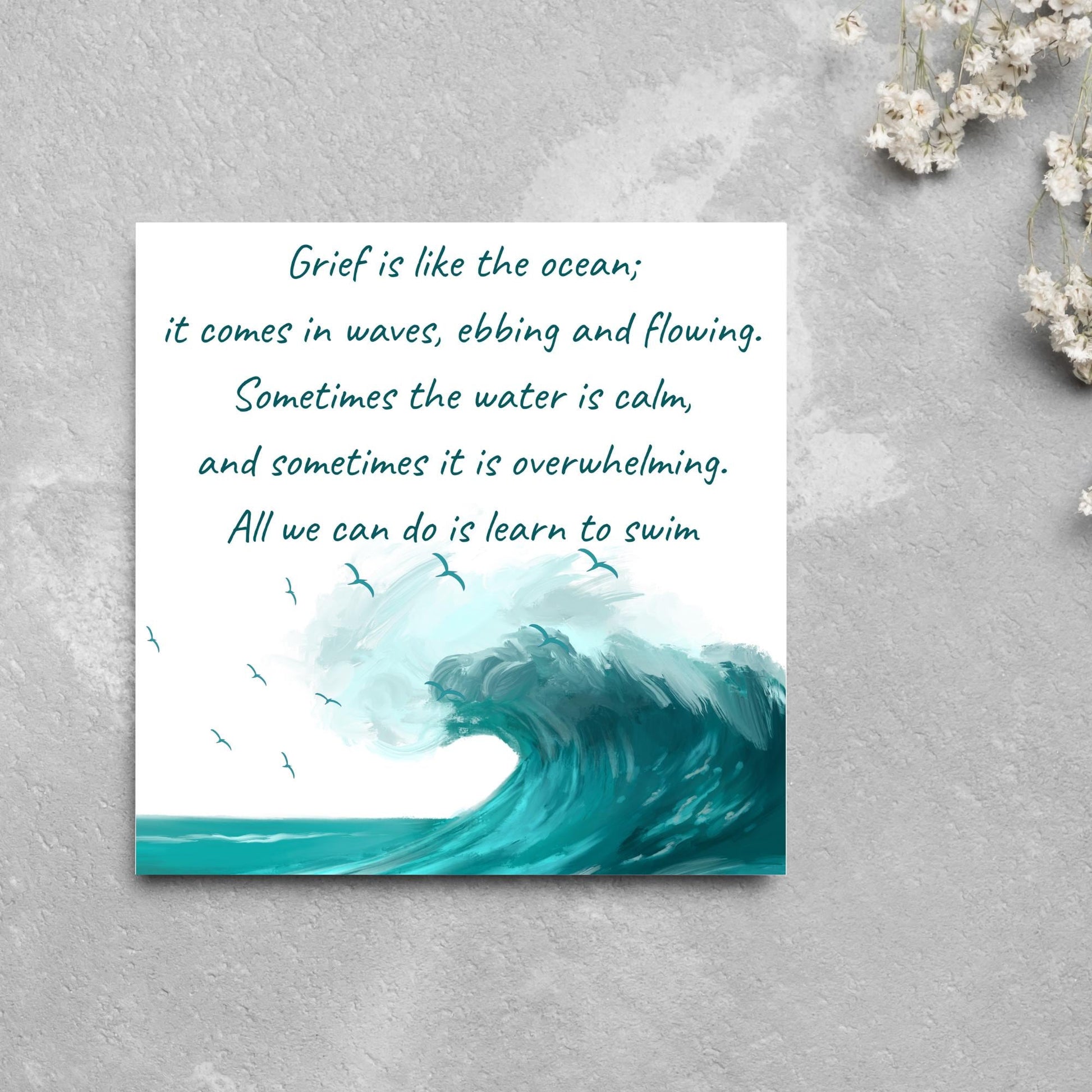 Sorry for Your Loss Card, Bereavement Card, Sympathy Card, Card for Loss, Grief Card, Grieving Quote Card, Loss of Parent, Thinking Of You