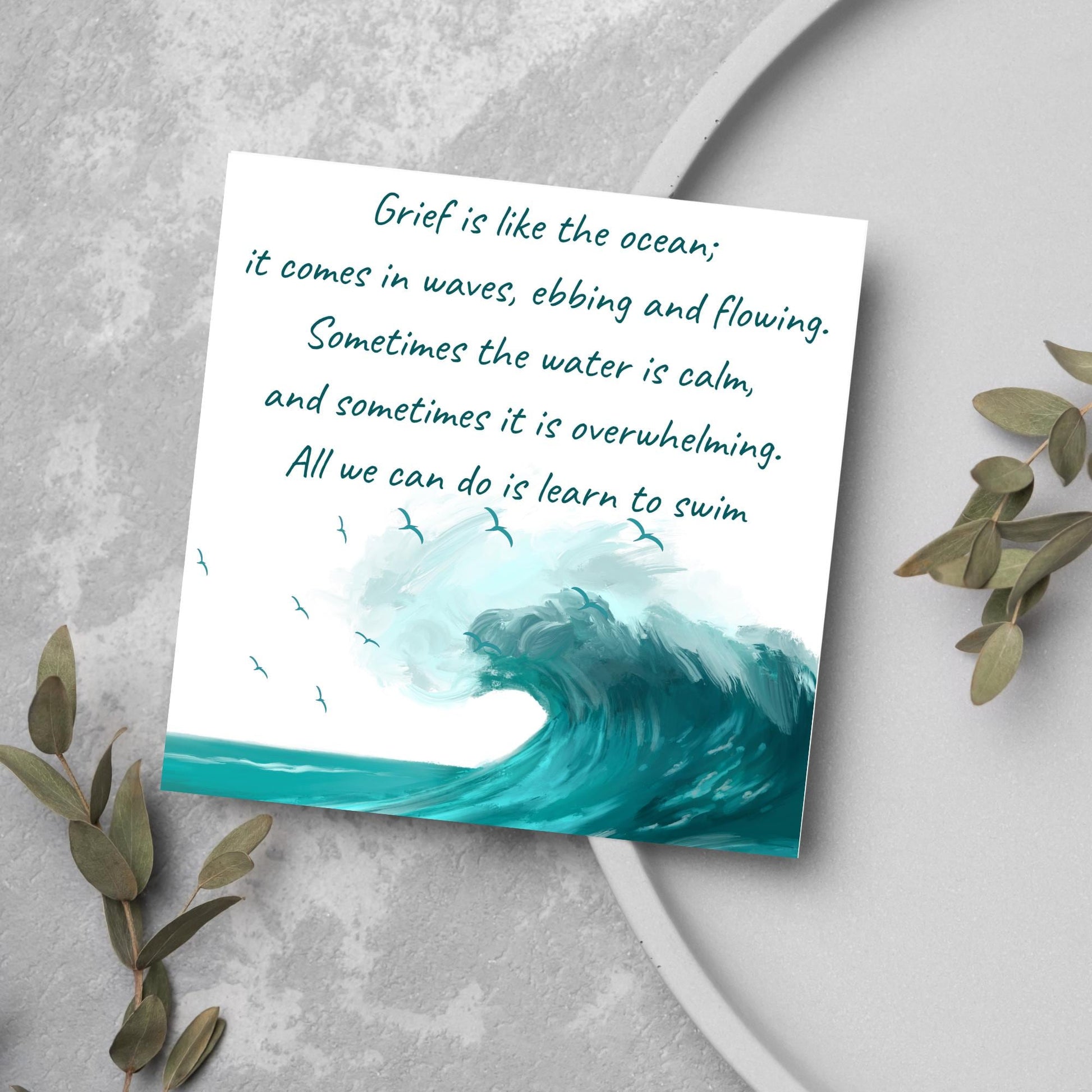 Sorry for Your Loss Card, Bereavement Card, Sympathy Card, Card for Loss, Grief Card, Grieving Quote Card, Loss of Parent, Thinking Of You