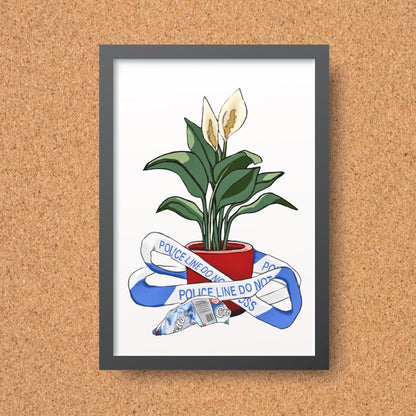 Hot Fuzz Wall Art, A4 Print, High Quality Poster, Edgar Wright Movies, Cornetto Trilogy Poster, Nick Frost, Peace Lily, The Greater Good