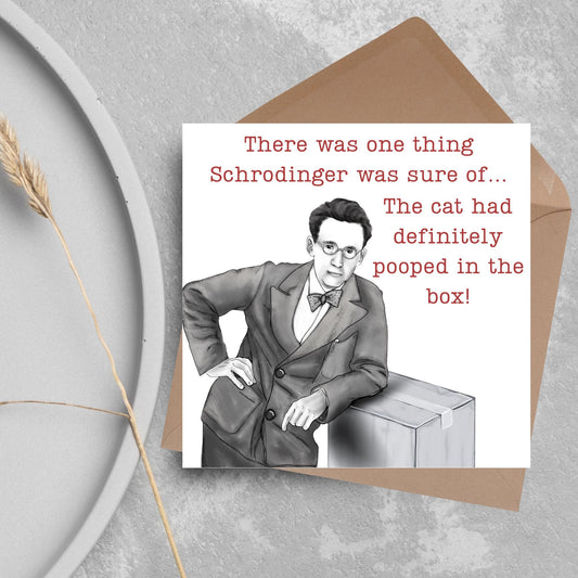 Psychology Birthday Card, Funny Philosophy Card, Schrodinger Card, Classic Joke Card, Funny Card for Psychologist, Schrodingers Cat