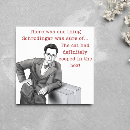 Psychology Birthday Card, Funny Philosophy Card, Schrodinger Card, Classic Joke Card, Funny Card for Psychologist, Schrodingers Cat
