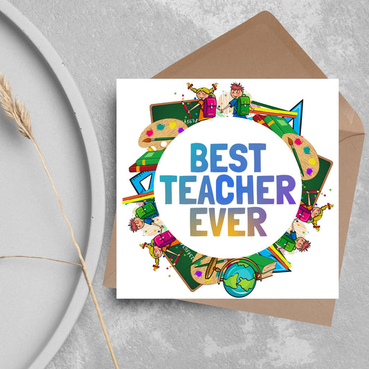 Thank You Teacher Card, End of Year School Card, Thanks Teacher, School Teacher Card, Teaching Card, Teacher Appreciation