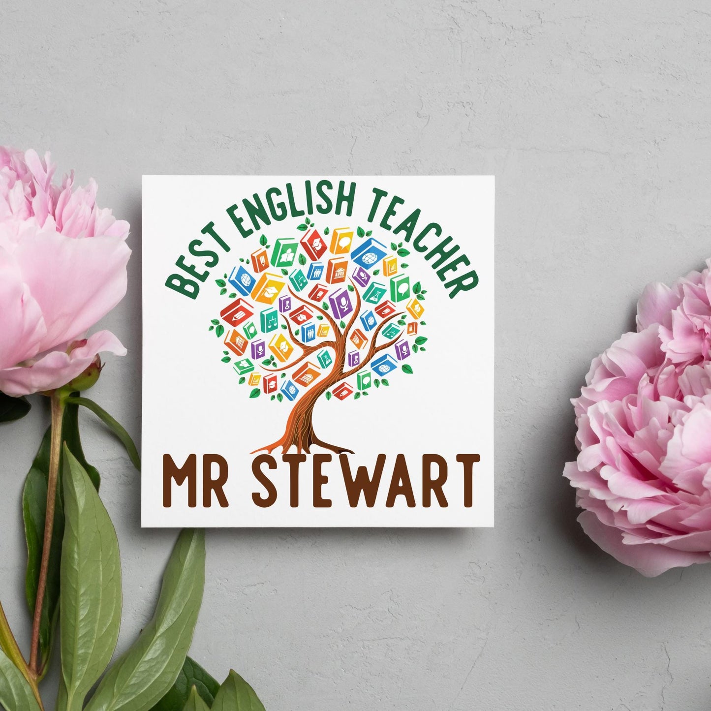 Personalised Thank You Teacher Card, End of Year School Card, Thanks Teacher, School Teacher Card, Teaching Card, Teacher Appreciation