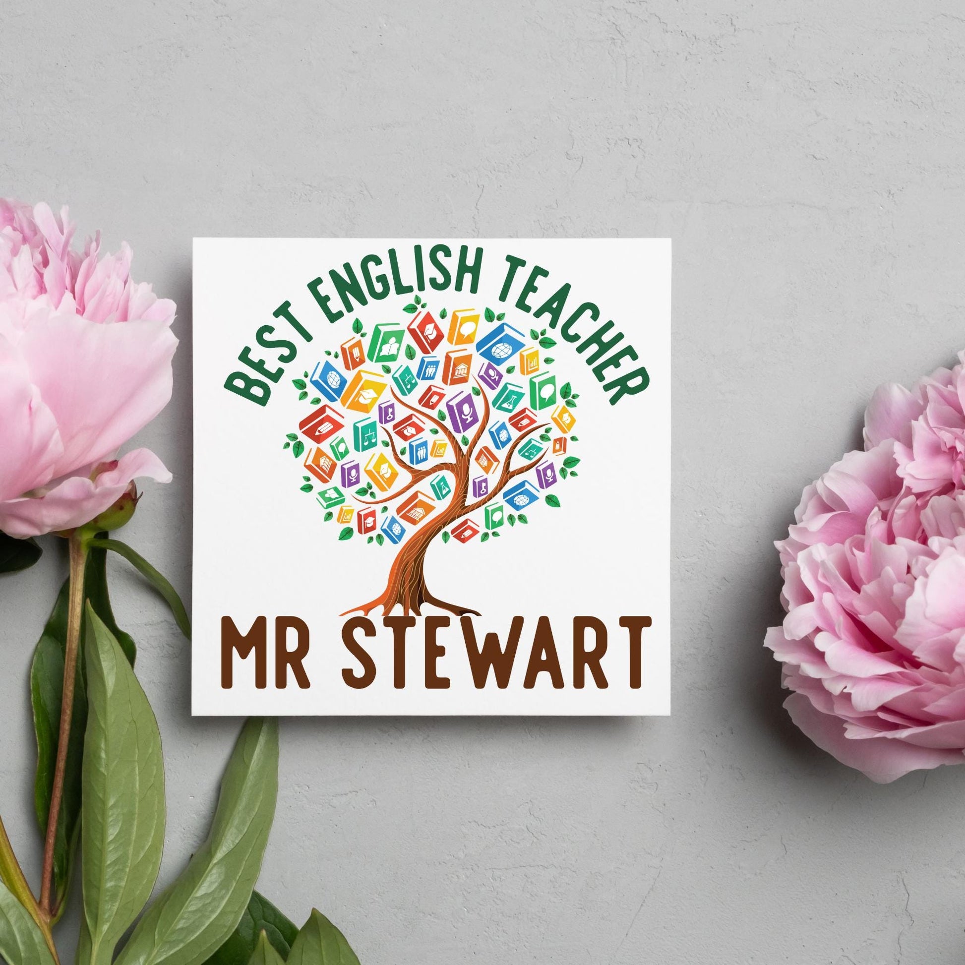 Personalised Thank You Teacher Card, End of Year School Card, Thanks Teacher, School Teacher Card, Teaching Card, Teacher Appreciation