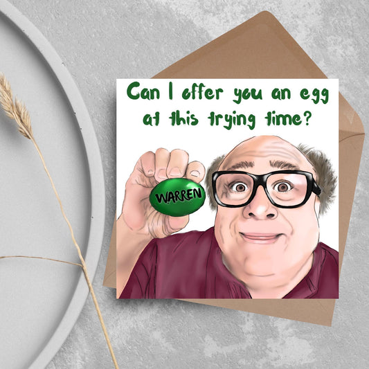 Personalised Always Sunny in Philadelphia Card, Frank Reynolds, Egg, Always Sunny Funny Birthday Card, TV Show Funny Card for Friend
