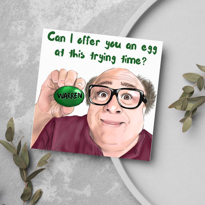 Personalised Always Sunny in Philadelphia Card, Frank Reynolds, Egg, Always Sunny Funny Birthday Card, TV Show Funny Card for Friend