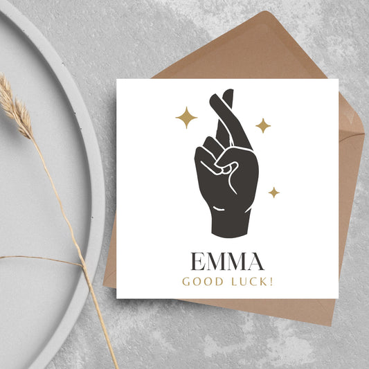 Personalised Good Luck Card, Exam Card, Graduation Card, College Card, University Card, Good Luck Card for Student, Encouragement Card