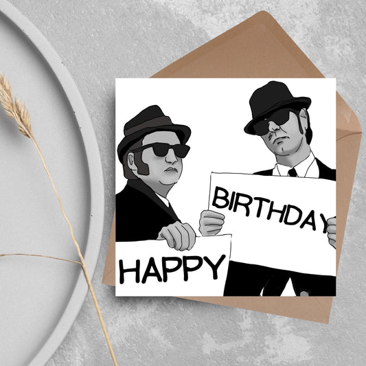 Blues Brothers Birthday Card, Classic Movie Card, Birthday Card For Dad, For Uncle, 50th Birthday Card, Jake and Elwood, 40th Birthday Card
