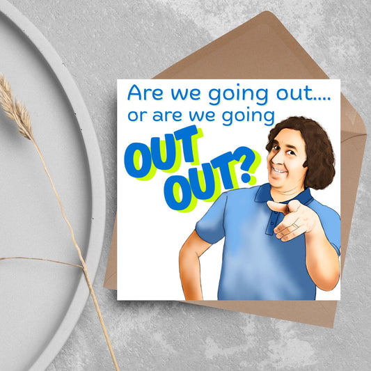 Micky Flanagan Birthday Card, Funny Card for Him, Card for Her, Birthday Card, Friendship Card, Out Out, 30th Birthday Card, Comedian Card