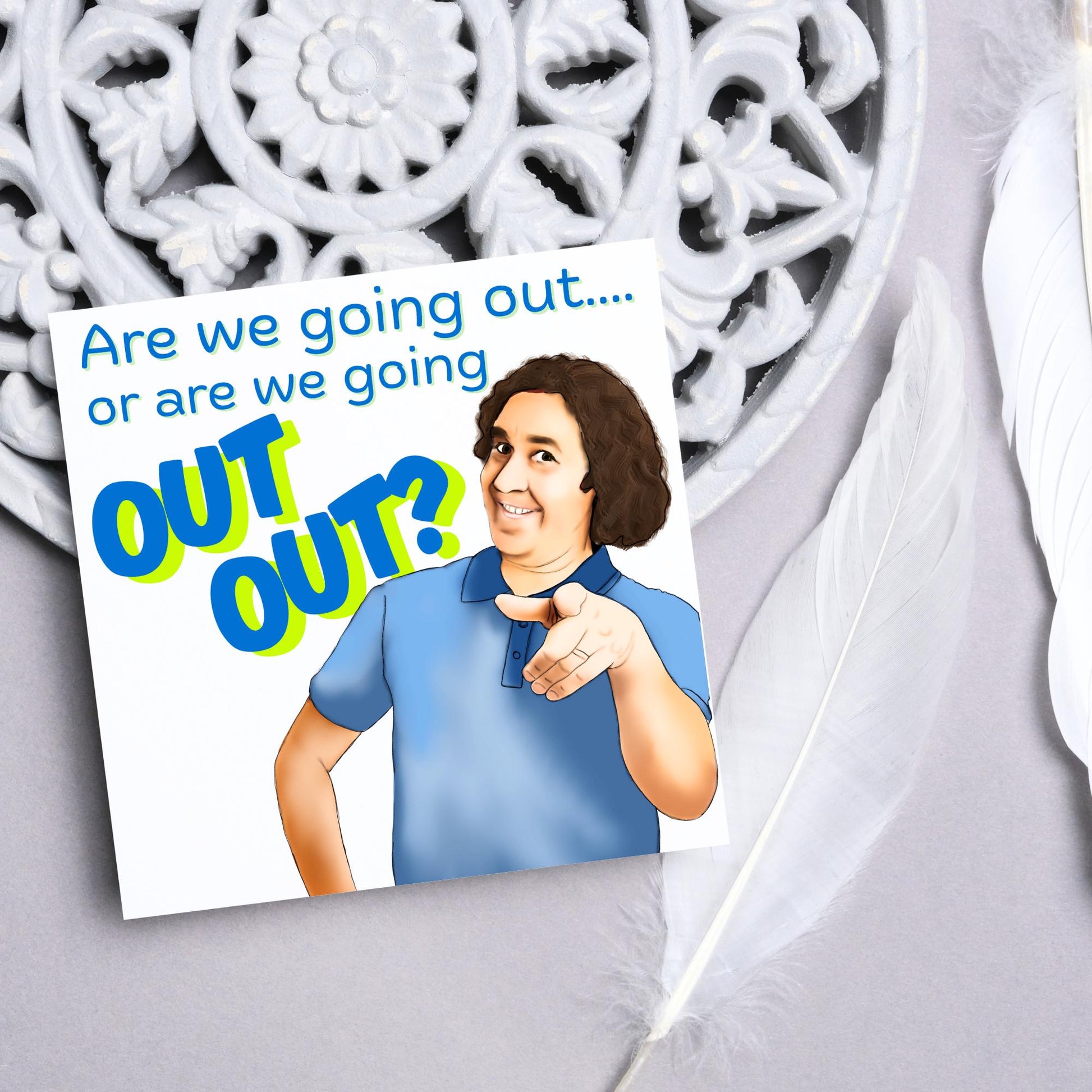 Micky Flanagan Birthday Card, Funny Card for Him, Card for Her, Birthday Card, Friendship Card, Out Out, 30th Birthday Card, Comedian Card