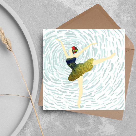Ballet Dancing Card, Birthday Card, Card for Dancer, Recital Card, Dance Recital, Good Luck Card, Congratulations Card, Any Occasion Card