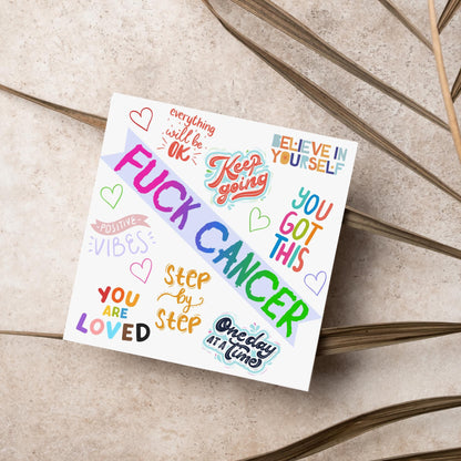 Personalised Card for Cancer Patients, Cancer Support Card, We Are With You, You Got This, Get Well Soon Card, Breast Cancer, F*ck Cancer