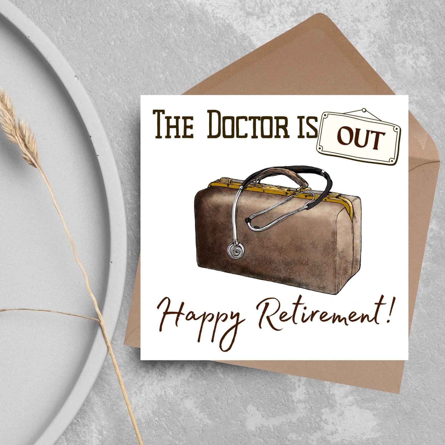 Dr Retirement Card, Leaving Card for Doctor, Happy Retirement Card, Retired Card, Retiring, We'll Miss You Card, GP Doctor Retirement Card