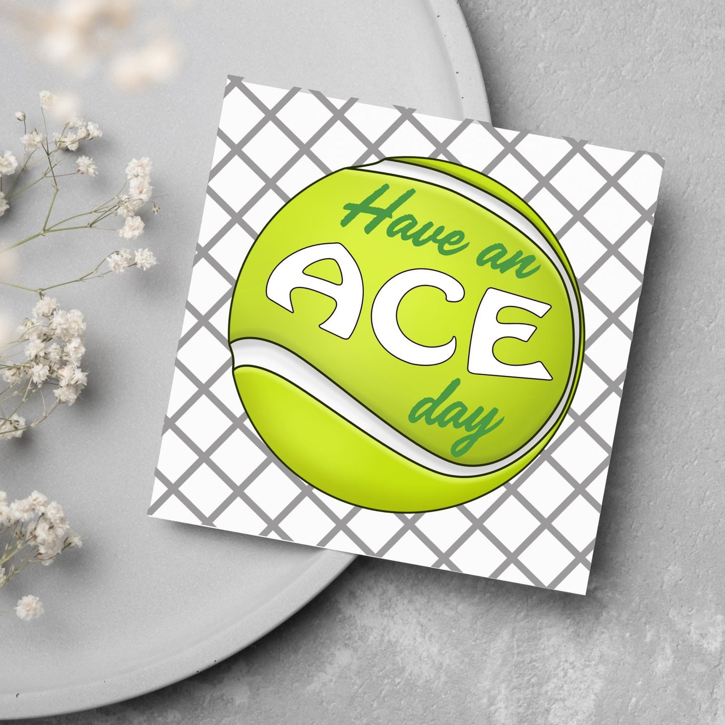 Tennis Card, Ace Birthday Card, Tennis Congratulations Card, Tennis Love Card, Tennis Pun Any Occasion Card, Sports Congrats, Wimbledon