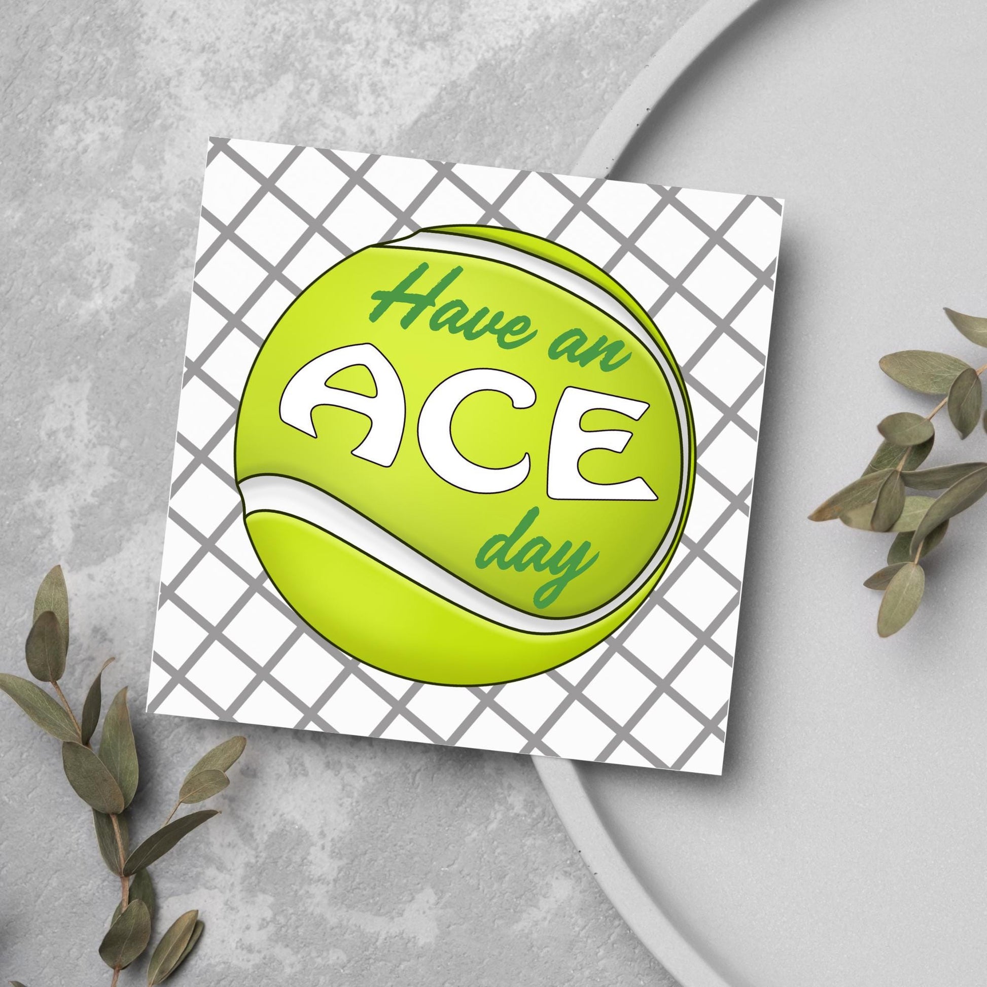 Tennis Card, Ace Birthday Card, Tennis Congratulations Card, Tennis Love Card, Tennis Pun Any Occasion Card, Sports Congrats, Wimbledon