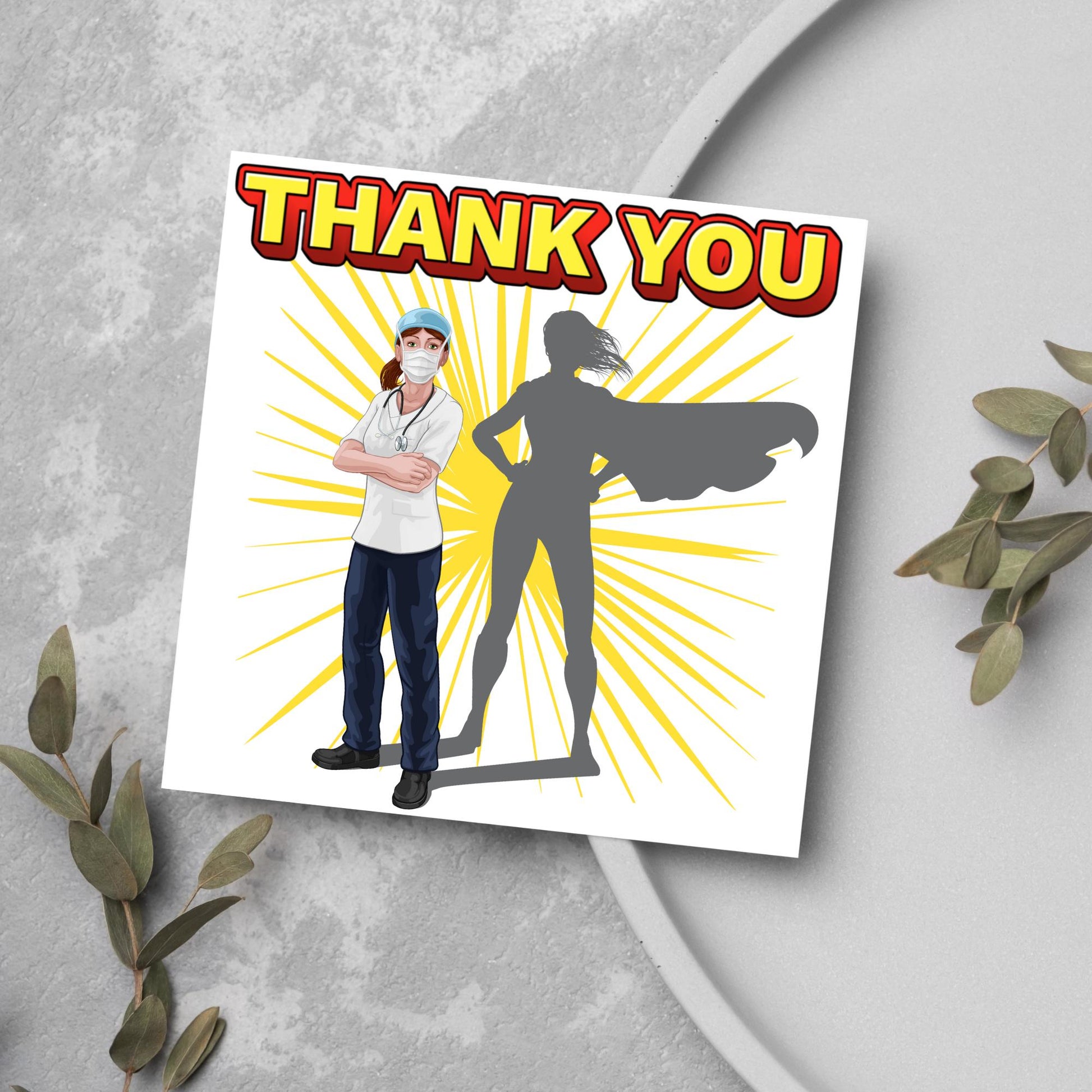 Superherp Nurse Thank You Card, Card for Nurse, Retirement Card, Hospital Thank You Card, Appreciation Card, Surgeon Thank You Card