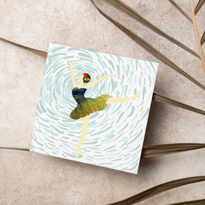 Ballet Dancing Card, Birthday Card, Card for Dancer, Recital Card, Dance Recital, Good Luck Card, Congratulations Card, Any Occasion Card