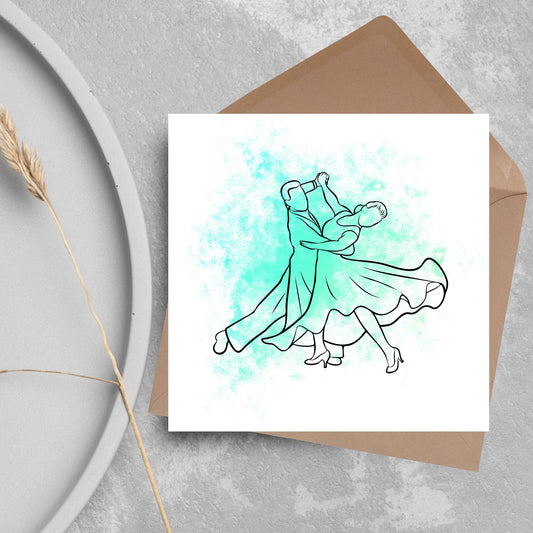 Ballroom Dancing Card, Birthday Card, Card for Dancer, Recital Card, Dance Recital, Good Luck Card, Congratulations Card, Any Occasion Card