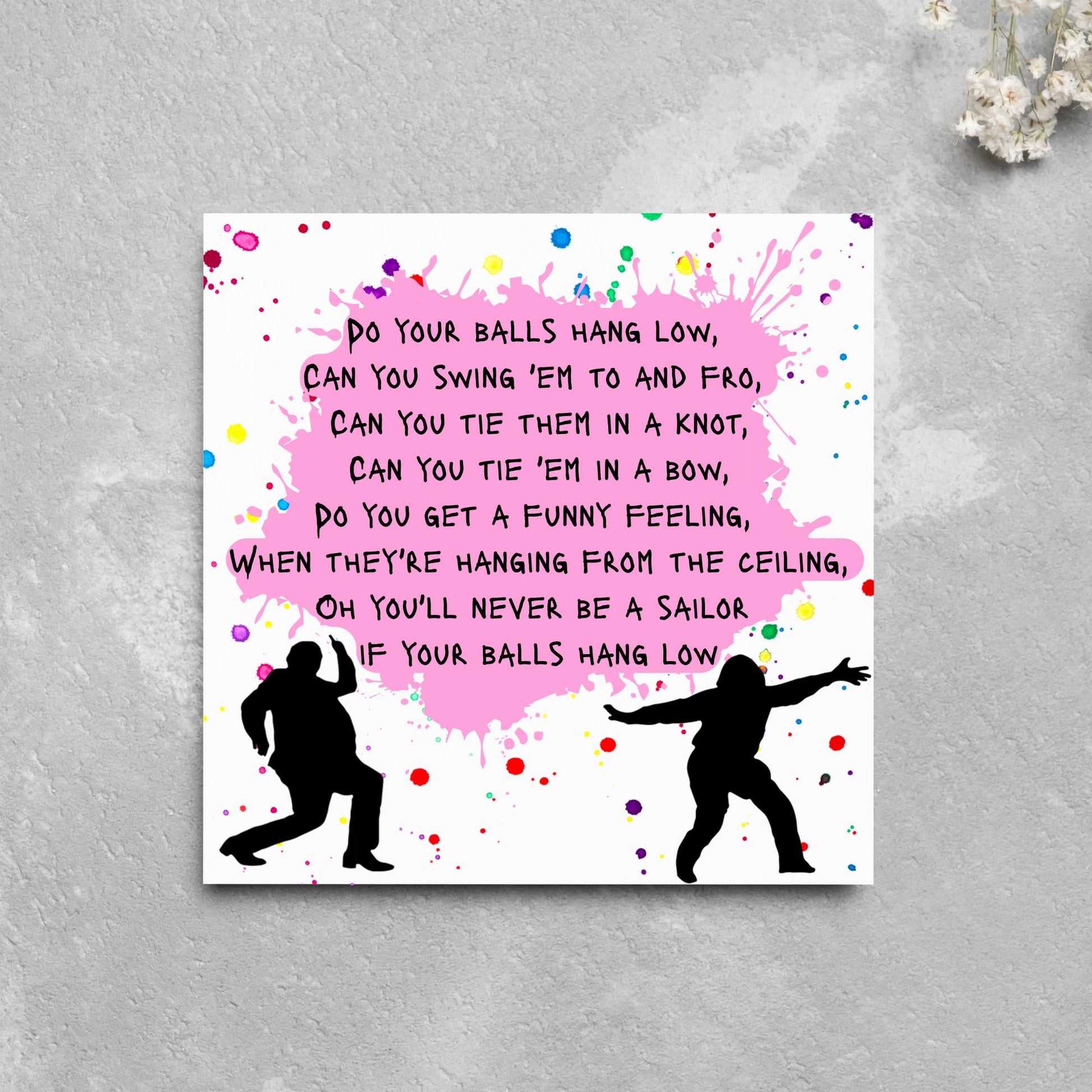 Bottom TV Show Birthday Card, Bottom Quotes Birthday Card, Bottom Quotes Greeting Cards, Rik Mayall, Eddie and Richie Bottom Card