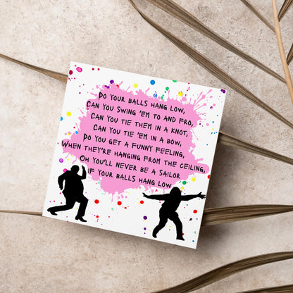 Bottom TV Show Birthday Card, Bottom Quotes Birthday Card, Bottom Quotes Greeting Cards, Rik Mayall, Eddie and Richie Bottom Card