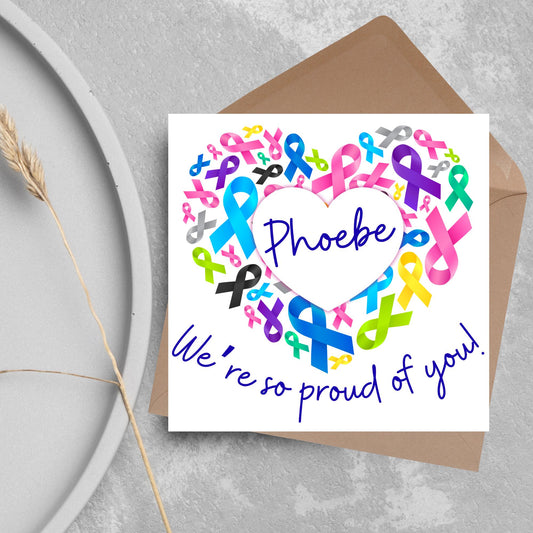 Personalised Card for Cancer Patients, Cancer Support Card, We Are With You, You Got This, Get Well Soon Card, Breast Cancer, Macmillan