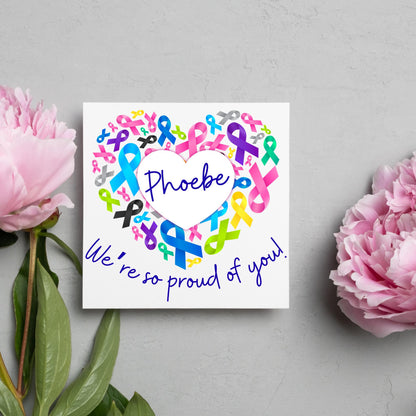 Personalised Card for Cancer Patients, Cancer Support Card, We Are With You, You Got This, Get Well Soon Card, Breast Cancer, Macmillan