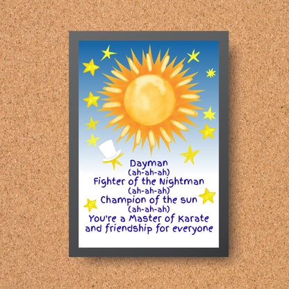 It's Always Sunny in Philadelphia Poster, A4 Print, High Quality Wall Art, Dayman, Nightman Cometh, Charlie Lyrics Poster, Always Sunny Art