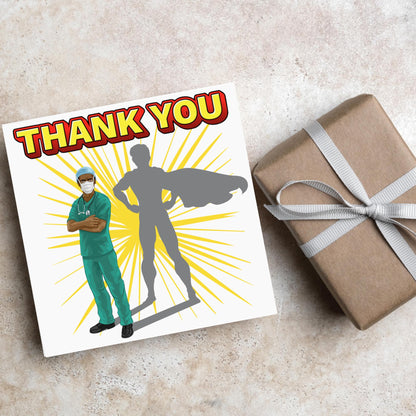 Superherp Nurse Thank You Card, Card for Nurse, Retirement Card, Hospital Thank You Card, Appreciation Card, Surgeon Thank You Card